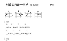 杨沛宜《别看我只是一只羊》吉他谱_G调吉他弹唱谱_和弦谱