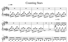 Onerepublic《Counting Stars》钢琴谱