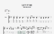 《let it be》_C调尤克里里谱