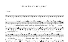 Bruno Mars《Marry You》鼓谱_架子鼓谱