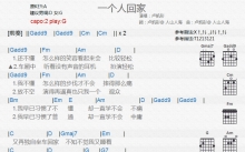 卢凯彤《一个人回家》吉他谱_G调吉他弹唱谱_和弦谱