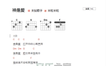 米粒《神是爱》吉他谱_C调吉他弹唱谱_和弦谱