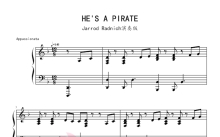 Jarrod Radnich《He’s a pirate》钢琴谱