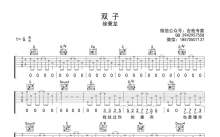 徐秉龙《双子》吉他谱_G调吉他弹唱谱