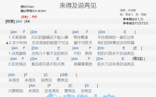 关诗敏《来得及说再见》吉他谱_A调吉他弹唱谱_和弦谱