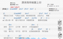 吴建豪《原来我早就爱上你》吉他谱_C调吉他弹唱谱_和弦谱