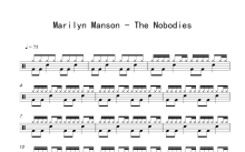 Marilyn Manson《The Nobodies》鼓谱_架子鼓谱