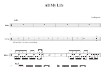 Foo Fighters《All My Life》鼓谱_架子鼓谱