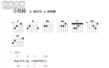 周冬雨《小风铃》吉他谱_吉他弹唱谱