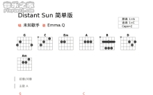 Crowded House《distant sun》吉他谱_C调吉他弹唱谱_和弦谱