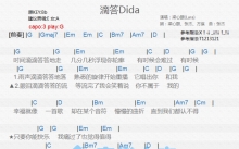 梁心颐《滴答Dida》吉他谱_G调吉他弹唱谱_和弦谱