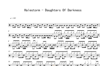 Halestorm《Daughters Of Darkness》鼓谱_架子鼓谱
