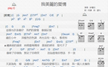 许慧欣《我美丽的爱情吉他和弦弹唱谱》吉他谱_C调吉他弹唱谱_和弦谱