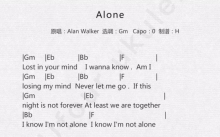 电音曲《ALONE》_尤克里里谱