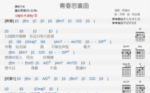 罗美玲《青春悲喜曲》吉他谱_G调吉他弹唱谱_和弦谱