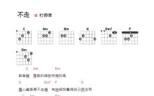 杜德伟《不走》吉他谱_C调吉他弹唱谱_和弦谱