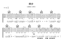 盛晓玫《脚步》吉他谱_C调吉他弹唱谱_简单版