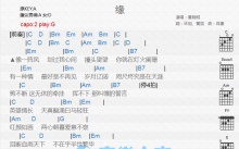 黄晓明《缘》吉他谱_G调吉他弹唱谱_和弦谱