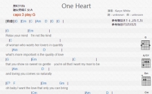 Karyn White《One Heart》吉他谱_G调吉他弹唱谱_和弦谱