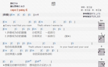 李玉玺《想》吉他谱_E调吉他弹唱谱_和弦谱