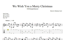 圣诞歌曲《We Wish You a Merry Christmas》吉他谱_吉他独奏谱