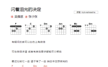 吴佩慈《闪着泪光的决定》吉他谱_F调吉他弹唱谱_和弦谱