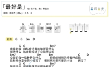 林俊杰《最好是》吉他谱_G调吉他弹唱谱_和弦谱